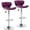 3# Purple, variant on Bar Stools Set of 4, PU Leather Adjustable Swivel Bar Chairs for Kitchen Counter Island, Modern Armless Shell-Shaped Counter Height Stools for Dining Room Café Pub (White)