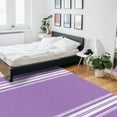 thumbnail image 6 of Striped Area Rug 5'x7' Farmhouse Purple White Stripe Washable Area Rugs Non Shedding Floor Carpet Rubber Backing Non-Slip Indoor Mats for Living Room Bedroom Kitchen, 6 of 8