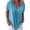V12 Blue, variant on Angala Womens Tees V Neck Short Sleeve Solid Color Blouse Summer Loose Comfortable Dailywear Ladies T Shirts Size M Black