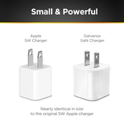 Galvanox 30W USB C Charger for iPad Pro / iPad Air / iPad Mini 6th Gen & Google Pixel 7/7 Pro - Gan Small Fast Charger with USB C-C Cable (White)
