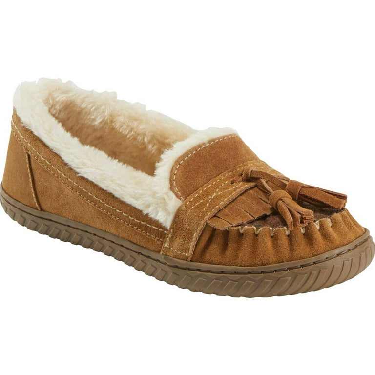 Women s Earth Origins Yukon Yasmine Moccasin Slipper Carob Suede 5