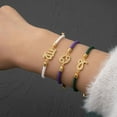 thumbnail image 2 of L.YY Capricornus Braided Rope Bracelet with 12 Constellation Gold Pendants, 2 of 5