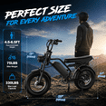 thumbnail image 6 of Electric Bike for Adults with 16" Tires Full Suspension 500W Motor 48V 13.5AH Removable Battery 40 Miles Range Max 19MPH Turn Signals E Bike, 6 of 10