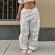 thumbnail image 5 of WILLBEST Pantalones Casuales de Mujer de Talla Grande, Pantalones Cargo Rectos con Cordones, Pierna Ancha, Ajuste Holgado para Mayor Comodidad Extra Grande, 5 of 8