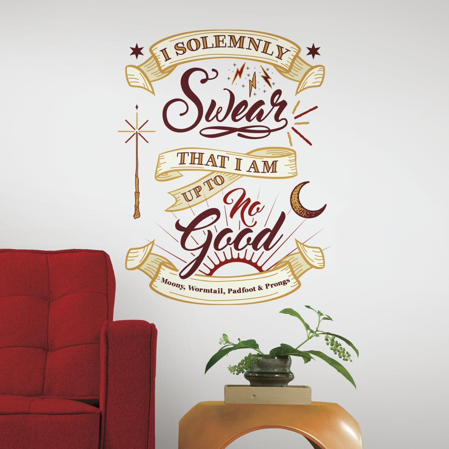 I Solemnly Swear I Am Up To No Good Harry Potter Wall Decal Vinyl Quote Sticker 