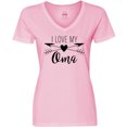 thumbnail image 3 of Inktastic I Love my Oma heart and arrows Women's V-Neck T-Shirt, 3 of 5