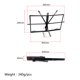 thumbnail image 4 of Ligero de Goma Soporte úsica Ajustable de Partitura Plegable Sunnimix Soporte de música, 4 of 8