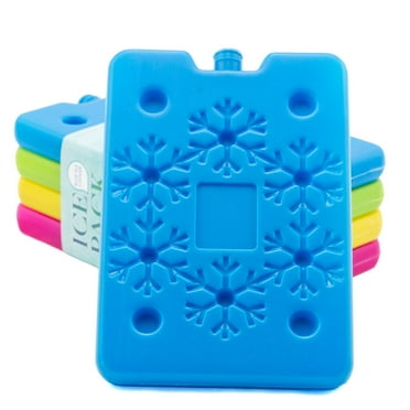 Reusable Ice Pack Set of 4, Lunch Box Cooler, BPA Free  Long Lasting, Slim and Lightweight Design