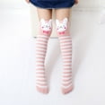 thumbnail image 2 of LIaqionyy Kids Girls Knitted Socks Slim Stretchy Cute Printed Over the Knee Socks Footed Socks, 2 of 5