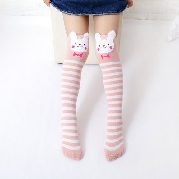 AURIGATE Clearance! Baby Girls' Socks Children's Socks Cotton Polka Dot Animal Cute Stitching Over The Knee High Socks Fashion All-Match