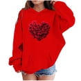 thumbnail image 2 of Sudadera con capucha para niños, cuello redondo, manga larga, ropa de abrigo para niños de talla mediana y grande, jersey, blusa de poliéster para niños, 2 of 5