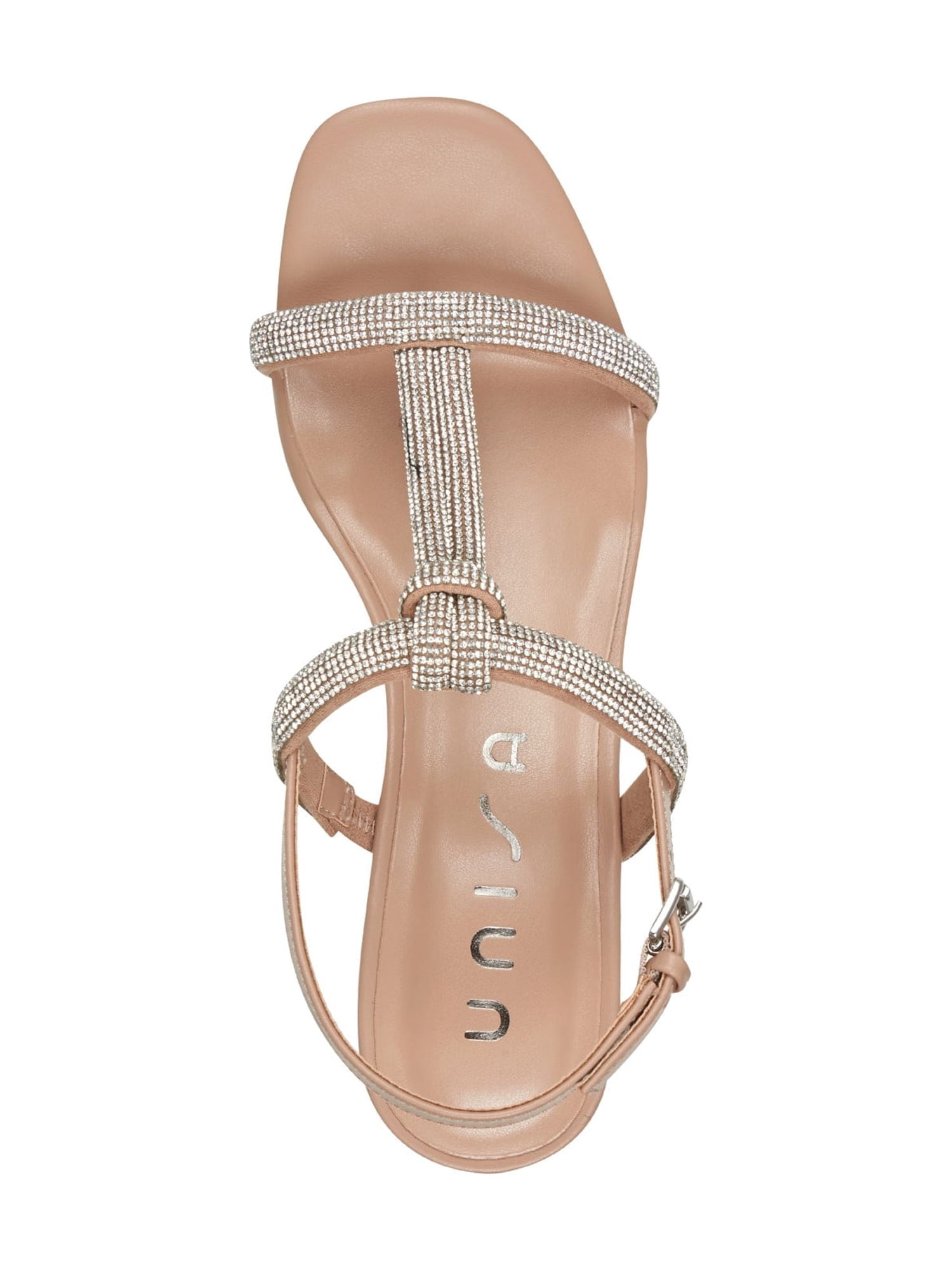 Unisa Women's Vencie Bling Strappy Block Heel