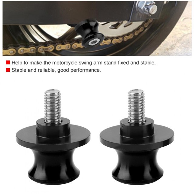 Motorcycle Rear Stand Swing Arm Spool Sliders, Durable & Stable, 2pcs for 8mm, CNC Machined