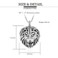 thumbnail image 2 of Lion Head / Tiger Head Cremation Urn Necklace for Ashes for Men Memorial Ashes Holder Keepsake Pendant Stainless Steel Mens Ashes Keepsake Memorial Jewelry, 2 of 8