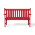 thumbnail image 6 of WestinTrends Malibu Outdoor 2-Person All-Weather HDPE Front Porch Garden Bench, Red, 6 of 10