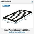 thumbnail image 2 of Maenizi 5 Inch Low Twin Bed Frames Heavy Duty Metal Platform, No Box Spring Needed, Easy Assembly Mattress Foundation, Noise Free, Black, 2 of 5