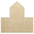 thumbnail image 1 of School Building Icon Wood Shape Unfinished Piece Cutout Craft DIY Projects - 6.25 Inch Size - 1/4 Inch Thick, 1 of 7
