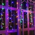 thumbnail image 1 of Guirnaldas de luces LED de 5M, 96 con 8 modos de iluminación, luces de hadas de carámbano para interiores y exteriores, decoración para fiestas, bodas, balcones y jardines, 1 of 5
