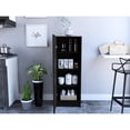 thumbnail image 3 of Four Shelves in a Narrow Design - Black Pantry Cabinet for Kitchen, 3 of 4