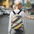 thumbnail image 7 of FORMRS Mini Backpack Purse for Women Travel Daypack Casual Shoulder Bag, Retro Colorful Stripes, 7 of 7