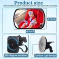 Safety Car Seat Mirror for Rear Facing Infant with Suction Cup and