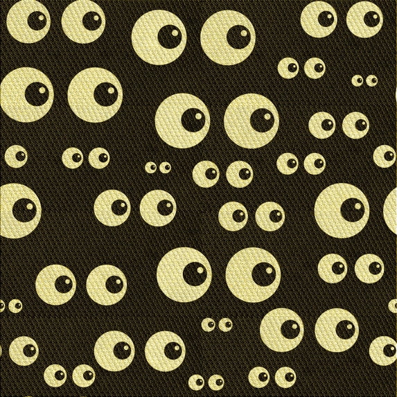 Ahgly Company Indoor Square Patterned Night Black Area Rugs, 6' Square