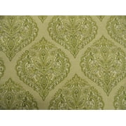 Belle Maison Arabella Linen Upholstery Drapery Fabric Moss Green Floral MM36