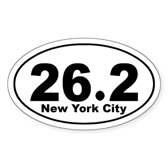 CafePress - 26.2 New York City Marathon S - Sticker (Oval)