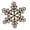 Gold, variant on 20-Count White Glitter Snowflake Christmas Ornaments, 3.9", by Holiday Time