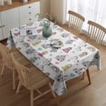 thumbnail image 2 of White Princess Knight Pattern Rectangle Tablecloth 60"x84",Waterproof Polyester Rectangle Table Cloth, Wipeable Spillproof Polyester Tablecloth for Dining, Camping, Indoor and Outdoor, 2 of 5