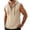 Khaki, variant on Men's Sleeveless Hoodie Cotton Henley Beach Shirt Lightweight Breathable Casual Tops with Kangaroo Pocket for Vacation Travel