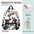 thumbnail image 5 of Monster Cartoon Truck White Pattern Cute School Backpack Bag for School with Padded Back and Adjustable Shoulder Straps 15.25"x11.5"x5.25", 5 of 5