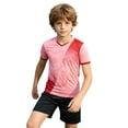 thumbnail image 4 of LIIPEE Summer Outfits For Boys Athleisure Fashion Graphic Short Sleeve Tees Solid Color Shorts 2 Piece Set Kids Quick Drying Breathable Sports Outfit Sets,5-6 Years, 4 of 6