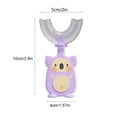 thumbnail image 4 of Bewildely Cepillo de dientes Manual de silicona en forma de U para niños, boca entera, bebé de doble cara con boca dental, cabezal de cepillo Suministros de limpieza para el hogar, 4 of 6