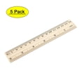 thumbnail image 1 of Regla de Madera de 15cm 6 Pulgadas 2 Escalas Paquete de 5 Reglas de Medición de Oficina, 1 of 5