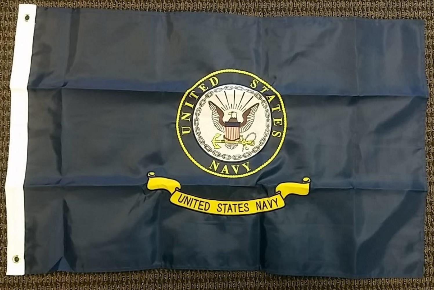 Details about   USA and Navy Ship Flag 3x5 EMBROIDERED 2 double sided Flag Wholesale Lot