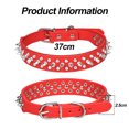 thumbnail image 2 of Collier de Chien à Ongles Large Réglable, rivet Champignon PU en Cuir pour Chien de Chat, Collier pour Animaux de Compagnie durable, 2 of 6