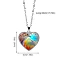 thumbnail image 3 of Solar System Planet Galaxy Double Sided Necklace Universe Heart Pendant Necklace, 3 of 9
