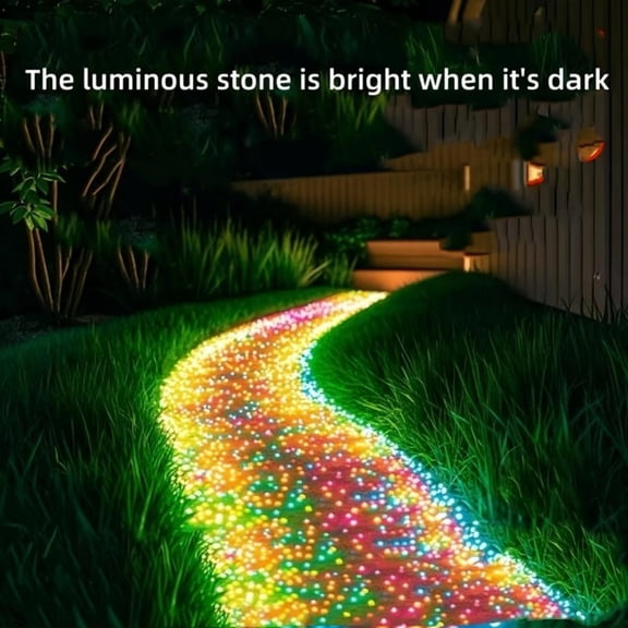 400Pcs Glow in The Dark Pebbles, Luminous Night Guide Stones Glowing Rocks Decor for Garden Walkway, Driveway, Fish Tank, Aquarium, Bonsai