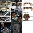 thumbnail image 4 of Jeiento Mushroom Car Seat Covers Full Set with Steering Wheel Cover Seat Belt Strap Pad Daisy Rearview Mirror Cover Gear Shift Knob Covers Cup Holders Keychains Interior Auto Accessory, 4 of 6