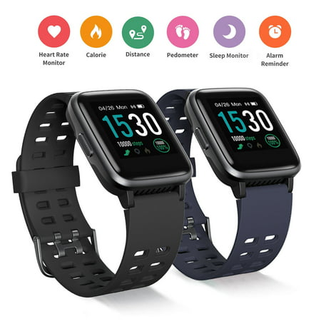 Updated 2019 Version Smart Watch for Android iOS Phones, Activity Fitness Tracker Watches Health Exercise Smartwatch with Heart Rate/Sleep Monitor Compatible with iOS