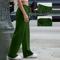thumbnail image 5 of Green Wide Leg Sweatpants Women's Wide Leg Inside Drawstring Loose Sweatpants with Casual Loose Fit Fashion Fashion Clothing, 5 of 6