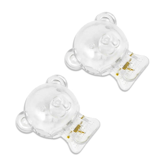 Unique Bargains 2 Pcs Lightweight Bears-Shaped Toothbrush Covers for Travel Plastic Brown