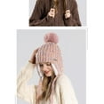 thumbnail image 3 of Homenesgenics Womens Hats for Winter Ear Flaps,Bobble Hat,Pom Pom Hat,Trapper Hat,Earflap Hat,Winter Windproof Outdoor Women's Beanies Brushy Pink Free Size, 3 of 5