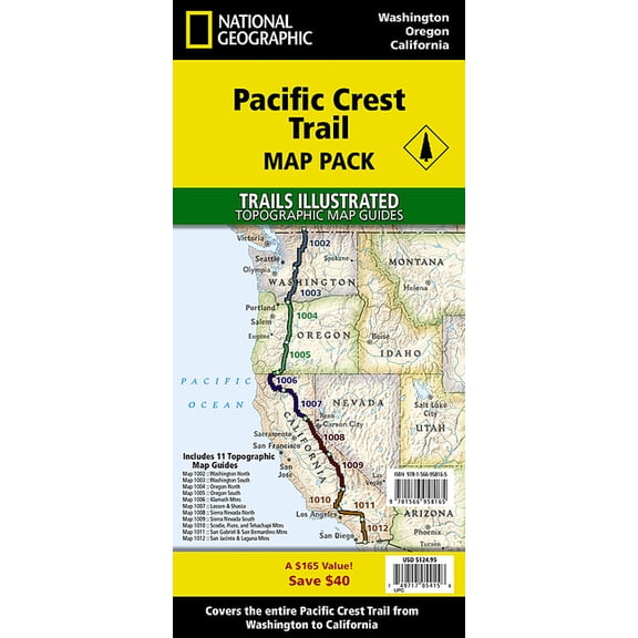 National Geographic Trails Illustrated M Pacific Crest Trail [Map Pack Bundle], (Paperback)
