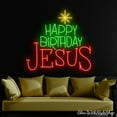 thumbnail image 3 of Glowneon Happy Birthday Jesus Neon Sign, Happy Birthday Led Sign, Snowflake Neon Light, 3 of 5