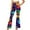 Purple, variant on TJAZFJPA Baggy Sweatpants for Women Womens Mardi Bell Bottoms Purple Green Yellow High Waist Flare Pants（3） Womens Slacks Casual Summer Women's Pants Elastic Waist Fleece