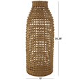 thumbnail image 3 of DecMode 30" Handmade Woven Brown Rattan Vase with Open Framed Grid Design, 3 of 10