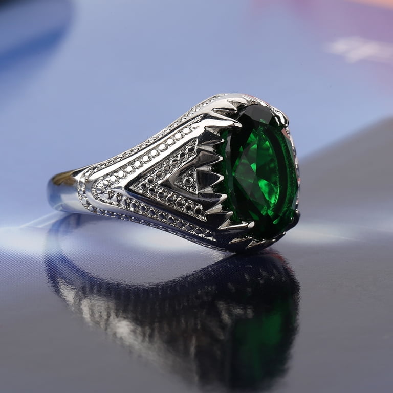 Green Diamond Ring Men