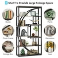 thumbnail image 5 of Tribesigns 70.8 inch Tall Bookshelf, 5-Tier Etagere Bookcase, Modern Book Shelf Display Tack Shelving with 8 Open Storage Shel for Home Office, Living Room, Vintage Grey, 5 of 8
